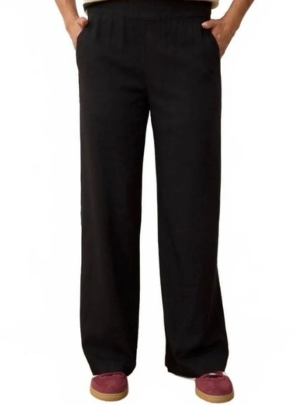 Marine Layer Black Elastic-Waist Pants Casual Everyday Loungwear Size Medium - Picture 3 of 14